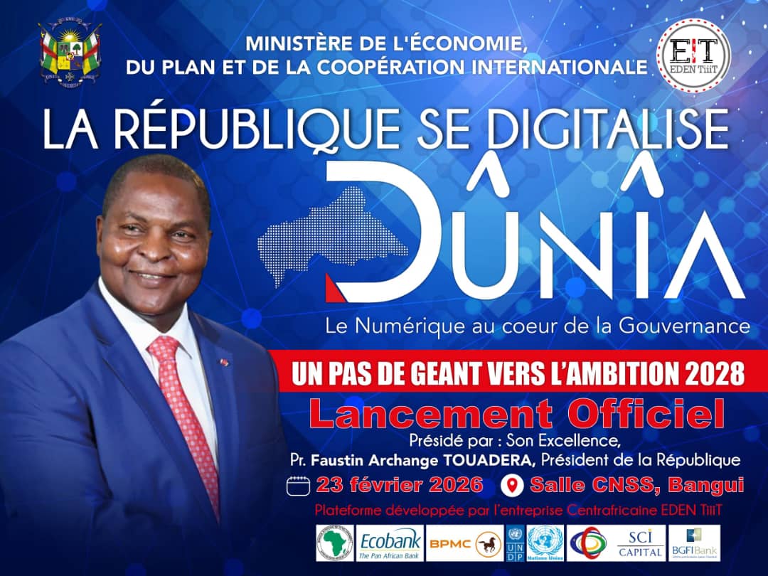 AMBITION 2028 : FAIRE DE LA République Centrafricaine UN HUB DIGITAL DE RÉFÉRENCE AU SERVICE DE LA CROISSANCE ET DU BIEN-ÊTRE DES CITOYENS