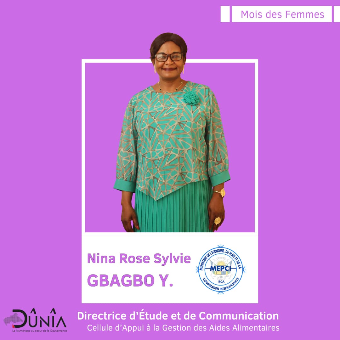 À LA DÉCOUVERTE DES ARCHITECTES DE L’ÉCONOMIE CENTRAFRICAINE : NINA ROSE SYLVIE GBAGBO YÉMOUNZOU – LA VOIX DE LA SOLIDARITÉ ALIMENTAIRE