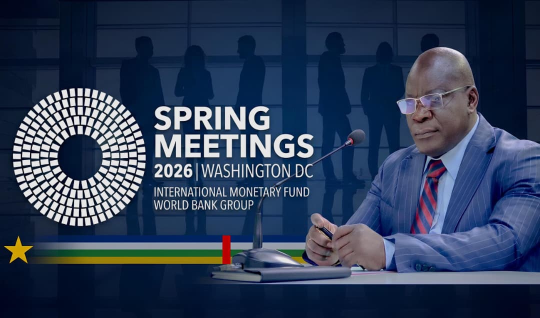 AUX RÉUNIONS DE PRINTEMPS À WASHINGTON, LE MINISTRE RICHARD FILAKOTA POURSUIT SANS RELÂCHE SON PLAIDOYER POUR LE FINANCEMENT DU PLAN NATIONAL DE DÉVELOPPEMENT DE LA RÉPUBLIQUE CENTRAFRICAINE.